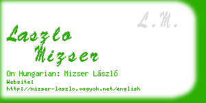 laszlo mizser business card