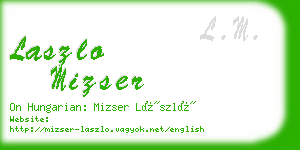 laszlo mizser business card